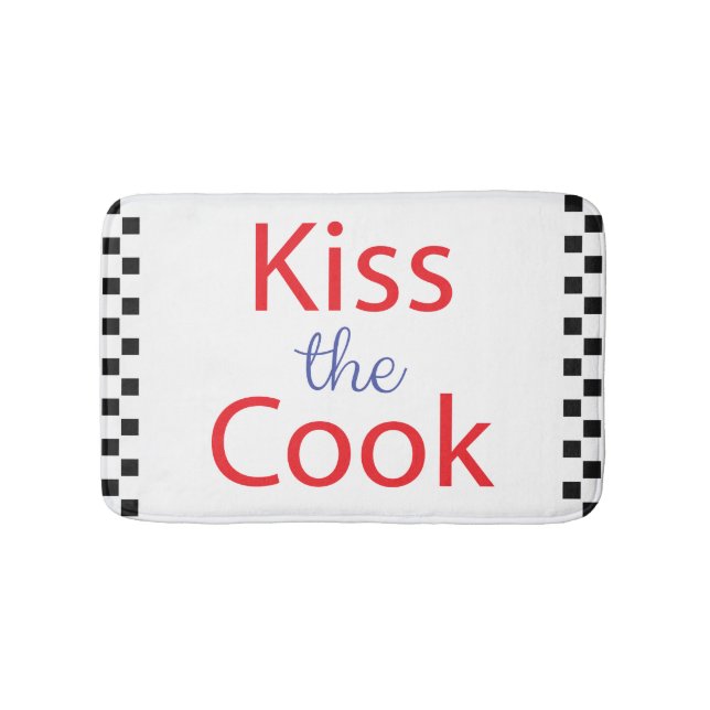 Kiss The Cook Bath Mat (Front)