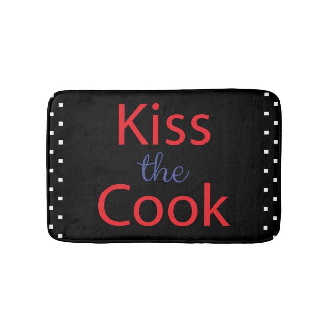 Kiss The Cook Bath Mat (Front)