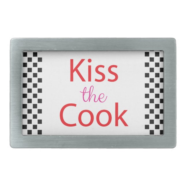 Kiss The Cook Belt Buckle (Front)