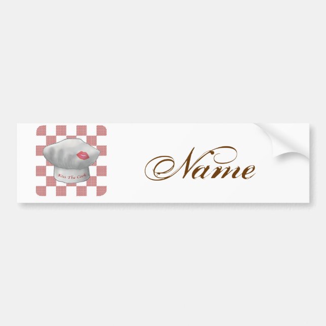 Kiss The Cook Bumper Sticker (Front)