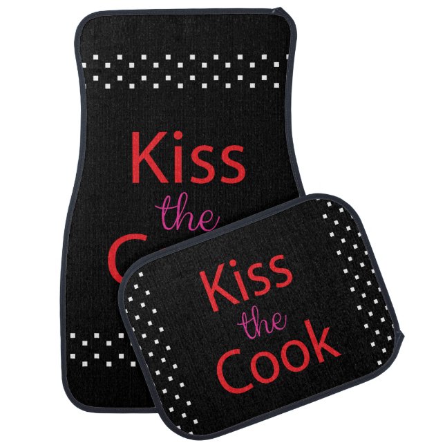 Kiss The Cook Car Floor Mat (Set)