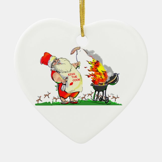 KiSs ThE CoOk Ceramic Ornament (Front)