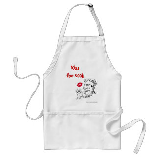 Kiss the cook. Chef father dad's Adult Apron