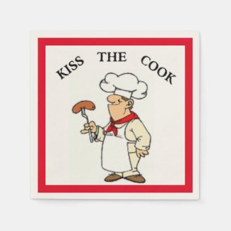 "KISS THE COOK" CHEF NAPKINS
