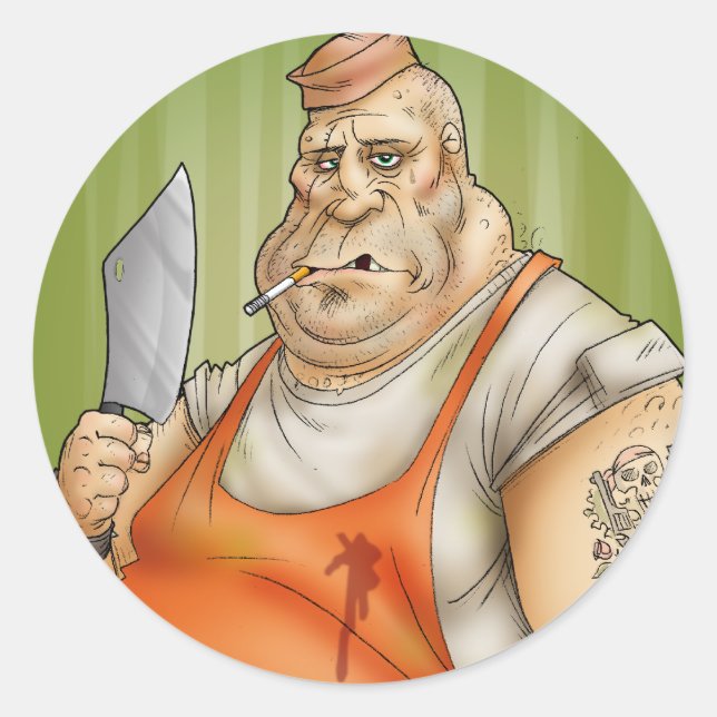 Kiss the Cook Classic Round Sticker (Front)