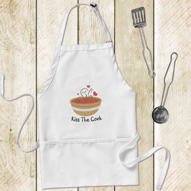 Kiss The Cook Cozy Kitchen Adult Apron (Creator Uploaded)