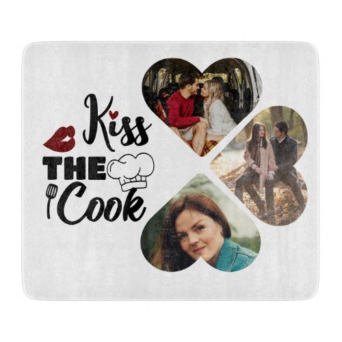 kiss the cook cutting board