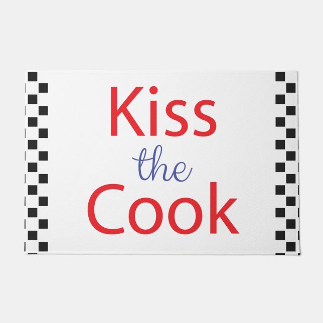 Kiss The Cook Doormat (Front)