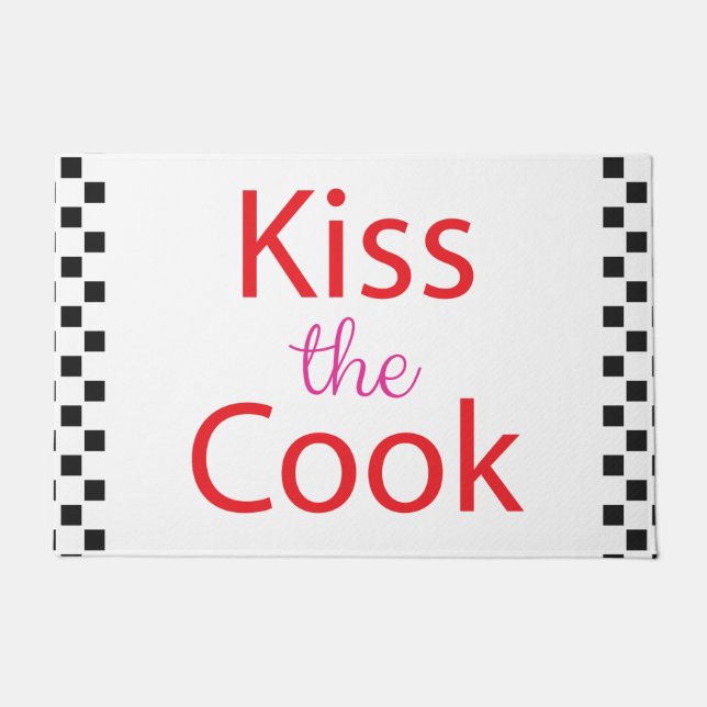 Kiss The Cook Doormat (Front)