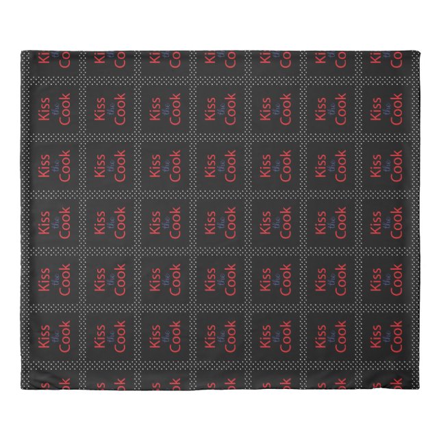 Kiss The Cook Duvet Cover (Front)