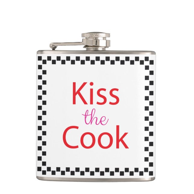 Kiss The Cook Flask (Front)