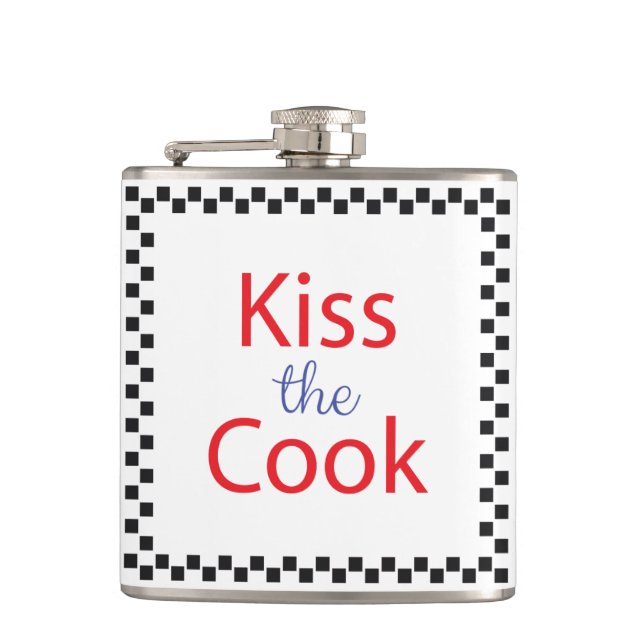 Kiss The Cook Flask (Front)