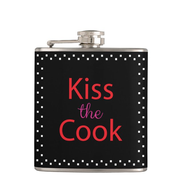Kiss The Cook Flask (Front)
