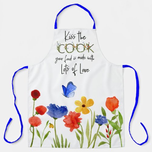 Kiss the Cook Floral Apron