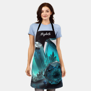 Kiss The Cook Food Chef Kitchen BBQ Baker Crystal Apron