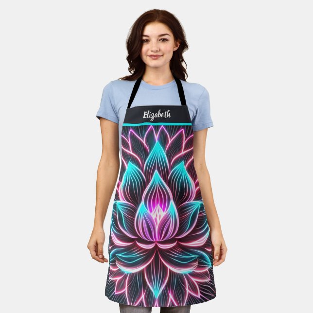 Kiss The Cook Food Chef Kitchen BBQ Baker Lotus Apron (Worn)