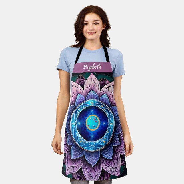 Kiss The Cook Food Chef Kitchen BBQ Baker Lotus Apron (Worn)