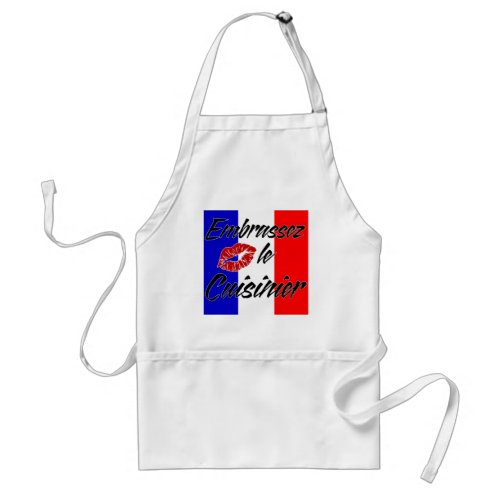 Kiss The Cook French Adult Apron