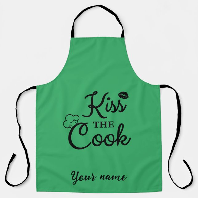 Kiss the Cook funny  Apron (Front)