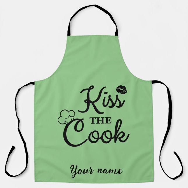 Kiss the Cook funny Apron (Front)