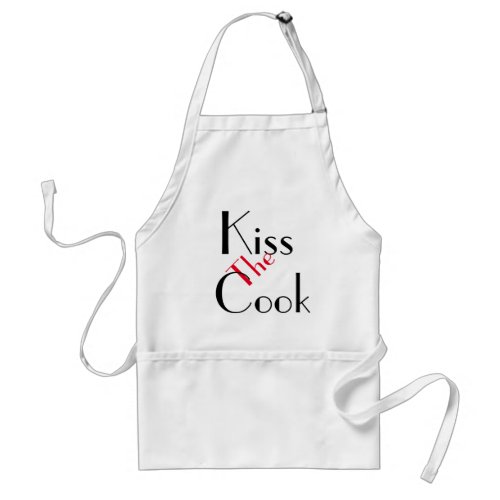 kiss the cook funny apron design