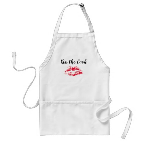 Kiss The Cook Funny Quote Adult Apron