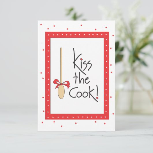 Kiss the Cook! gift card for food baskets (Standing Front)
