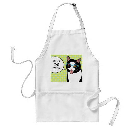 Kiss the Cook Hipster Kitty Apron