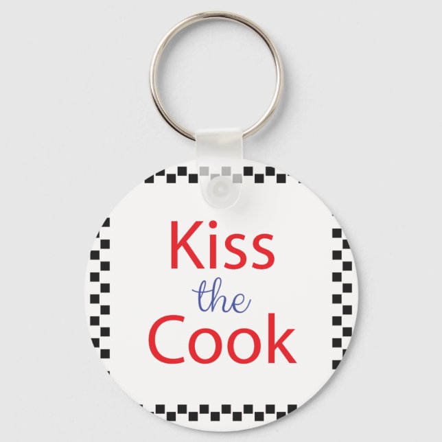 Kiss The Cook Keychain (Front)