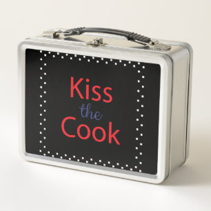 Kiss The Cook Metal Lunch Box