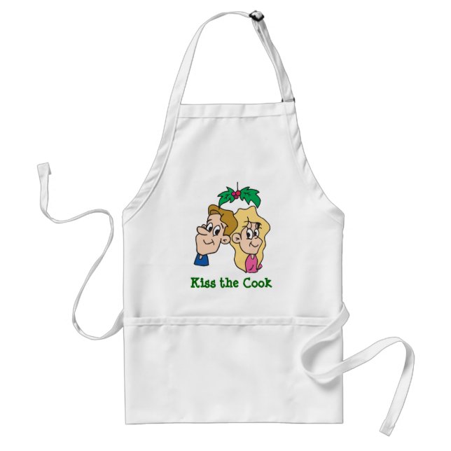 Kiss the Cook Mistletoe Apron (Front)