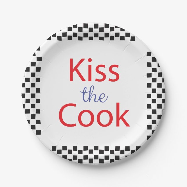 Kiss The Cook Paper Plates (Front)