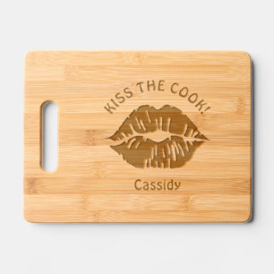 Kiss the Cook Personalized Engraved Cutting Board