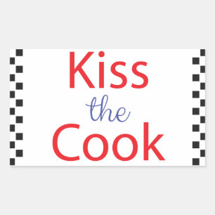 Kiss The Cook Rectangular Sticker
