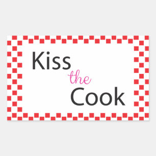 Kiss The Cook Rectangular Sticker