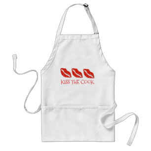 Kiss the Cook Red Lips Love Valentine's Day Adult Apron