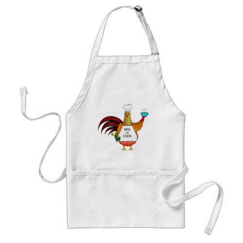 Kiss The Cook Rooster Character Adult Apron