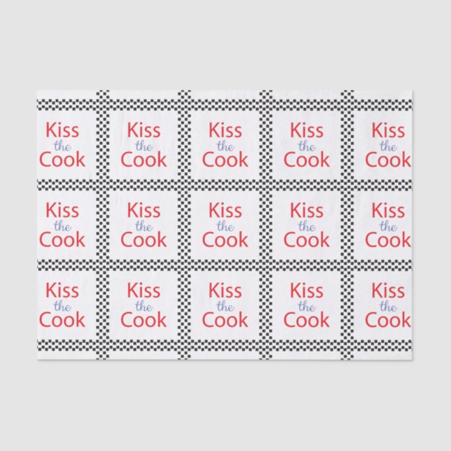 Kiss The Cook Tissue Paper (Front)