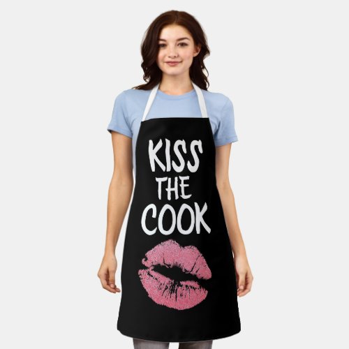 KISS THE COOK WIFE GIRLFRIEND KITCHEN APRON