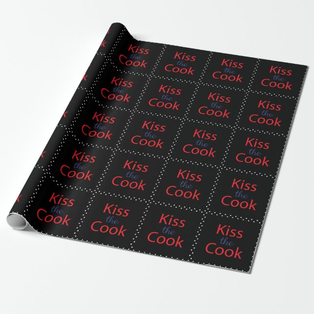 Kiss The Cook Wrapping Paper (Unrolled)