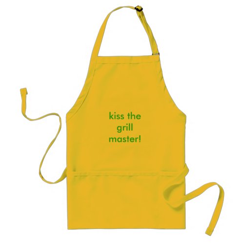kiss the grill master adult apron