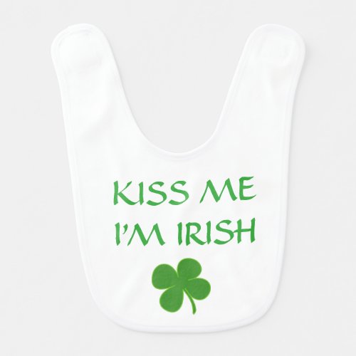 Kiss the Irish Baby Bib