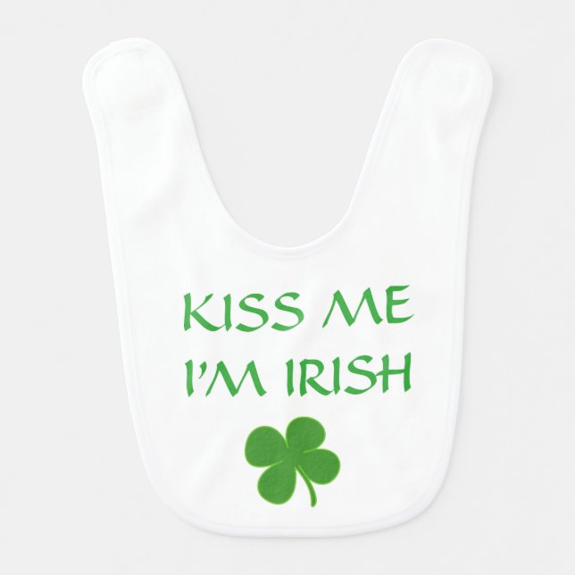 Kiss the Irish Baby Bib (Front)