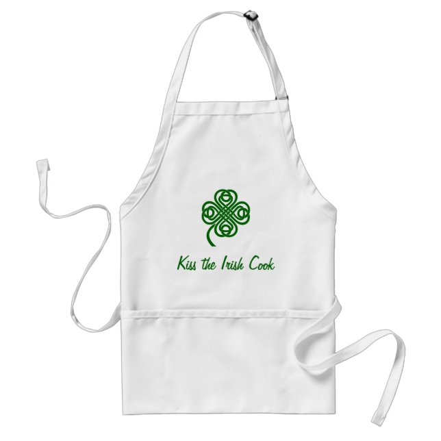 Kiss the Irish Cook Adult Apron (Front)