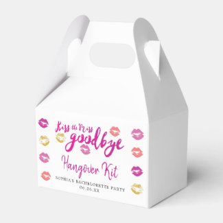 Kiss The Miss Bachelorette Hangover Kit Favor Box