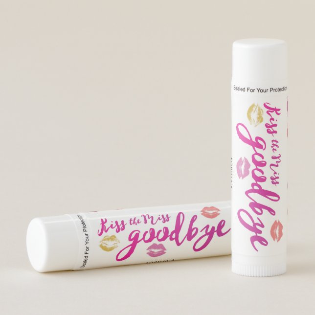 Kiss The Miss Bachelorette Party Favors Lip Balm (Front)