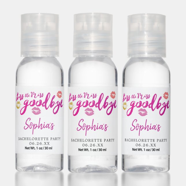 Kiss The Miss Goodbye Bachelorette Hand Sanitizer (Set)