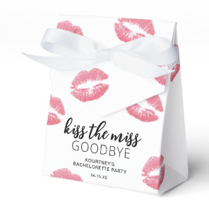 Kiss The Miss Goodbye Bachelorette Party Favor Boxes
