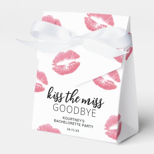 Kiss The Miss Goodbye Bachelorette Party Favor Boxes