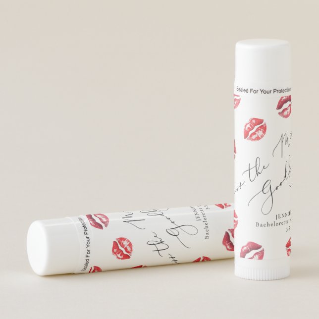 Kiss the Miss Goodbye Bachelorette party Lip Balm (Front)